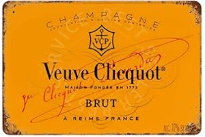 GDRAY Veuve Clicquot Brut Plaque en métal Vintage A1 pour Homme Caves, café, Bar, pub, bière, décoration Murale
