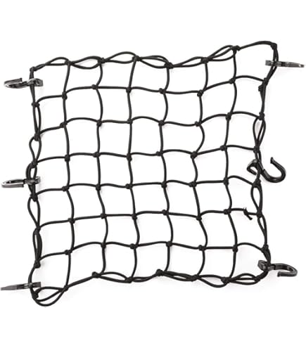 ZUOZE Small Cargo Net 15"x15" Stretches To 30"x30" With Thicken Hooks | Natural Latex - View #12