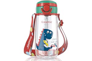 Bunnytoo Wasserflasche Kinder,500ml Trinkflasche Kinder Auslaufsicher,Camping Trinkflasch Tritan Sportflasche Kinder,BPA-freier und recycelbarer Kunststoff–für Schule,Kindergarten, Sportpicknick,Rot