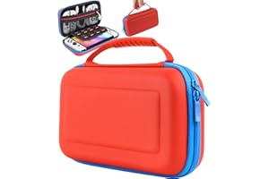 Orzly Etui do przenoszenia na białą konsolę Nintendo Switch Oled z akcesoriami i schowkiem na gry - etui Easy Clean Edition w pudełku prezentowym, Tanami, Futerał