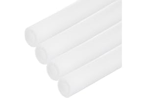 Rebower 4pcs Pipe Insulation Foam Tube 0.7" ID x 1" OD 3ft Heat Preservation Foam Pipe [for Copper Water Pipe Freeze Protection] - 17mmx25mm/White