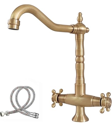 Rubinetto Miscelatore A Muro Kiamami - Per Cucina E Lavanderia | Collo Girevole In Ottone Cromato - Foto 8