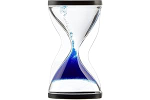 PIZZACRAFT Clessidra a Sabbia 10 Minuti con Effetto Anti-Gravità – Timer Sensoriale Premium, Sabbia Mobile per Decorazione Vintage da Scrivania, Aiuto Concentrazione per Adulti e Bambini(Blue)