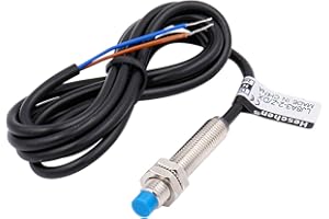 Heschen M8 Interruptor de sensor de proximidad inductivo tipo sin blindaje LJ8A3-2-Z/DX Detector 2mm 10-30VDC 200mA normalmente cerrado (NC) 2 cables