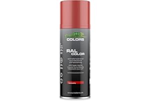 COLORS Sprühlack - 400ml Spraydose - Sprühfarbe für alle Oberflächen, Innen und Aussenbereich, Tolle Deckkraft | RAL3000 - Feuerrot Glanz