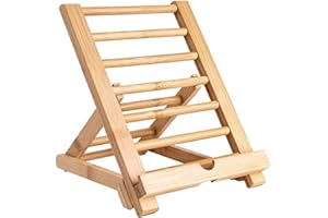 FadyDail Support de tablette et de téléphone portable en bambou pour bureau, pour iPhone, iPad, tablettes et tous les téléphones (grande taille)