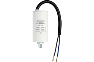 EDI-TRONIC Condensateur de Moteur 1,5µF 450V M8 - Câble de Démarrage et de Travail