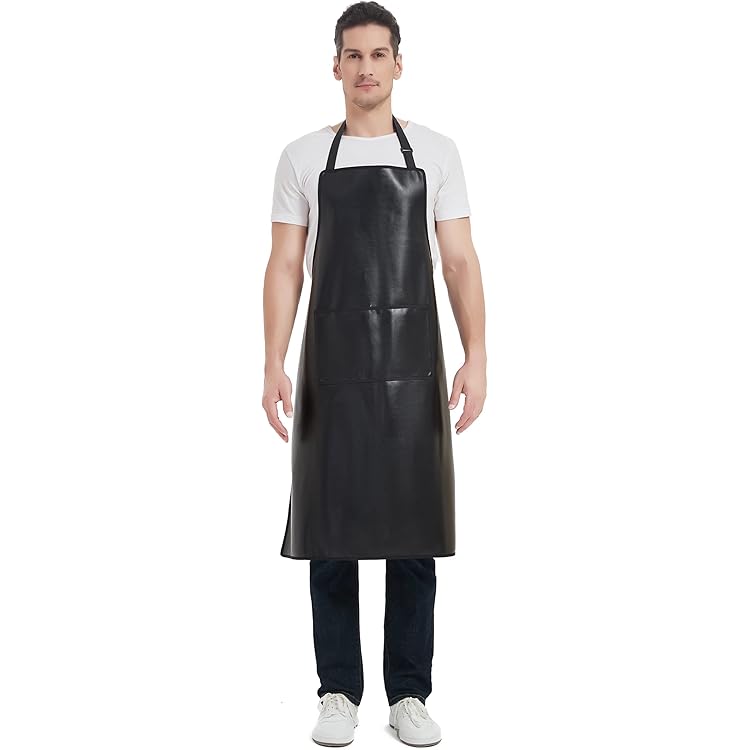 Adulte Tablier De Cuisine Manche Longue Étanche Et Huile Combinaison Résistant Tablier De Bavoir