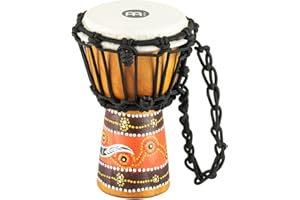 Meinl Percussion African Mini Djembe - Extra Small Handdrum - With Goat Head - Diameter 4,5 Inches - Mahogany, Multicoloured (HDJ5-XXS)