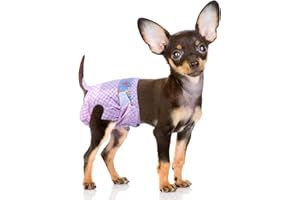 Flying Paws Pannolini usa e getta per cani femminili, con elastico regolabile in vita per cani o gatti in calore, incontinenza, pannolino con indicatore di umidità. (XS-10 count)