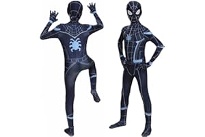 BSNRDX Hero Costume Kids 120CM Hero Costume for Boys Cosplay Accessories Kids Hero Costume Kid Role Play Jumpsuit Bodysuit Halloween Carnival Costume, Black