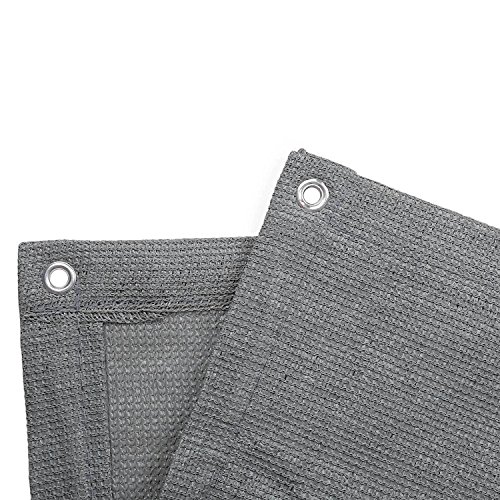 Balkon Sichtschutz verschiedene Modelle / Balkonbespannung Balkonsichtschutz Balkonverkleidung 6 Meter (0,9 x 6,0 Meter, Grau) - 6