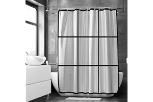 Loti Living Antimögel Duschdraperi – 180 x 200 cm - PEVA - Viktad Fåll - Inklusive Ringar - Anti-bakteriella Duschdraperier