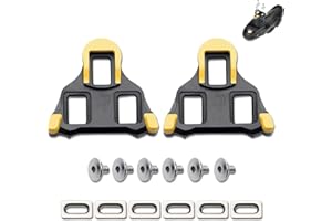 AzureRay Cale pour SPD pour Pedale pour Velo Route - Crampons Premium Compatibles pour SPD-SL - Antidérapants pour Vélo de Route & pour Home Trainer (Jaune)​