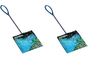 Marina Fine Soft Mesh Fish Net with Plastic Coated Handle, 10 cm/ 4-inch,Blue