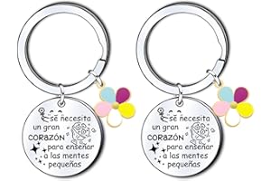 GUOYU 2 Piezas Regalo Llavero Profesor Maestro,Regalo Graduación Profesor Mujer,Regalo del dia del Maestro Regalo de acción de Gracias