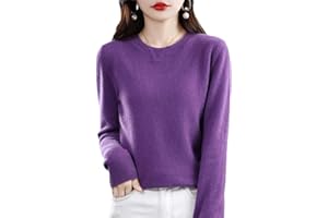 NEARFLYING Cashmere Sweaters for Women, 100% Cashmere Lightweight Long Sleeve Crew Neck Pullover Knit Jumpers