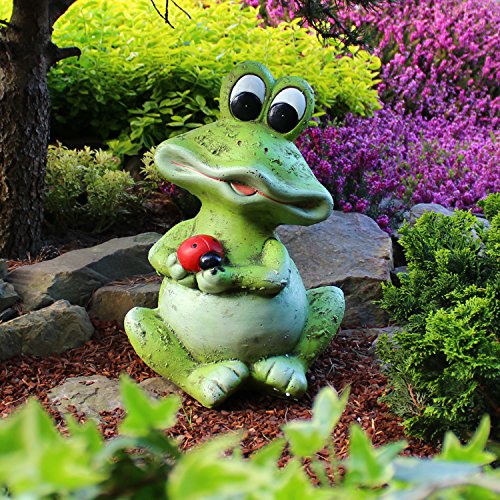 Gartenfrosch Deko Figur 41cm Garten-Figur Deko-Frosch Groß Für Den Garten