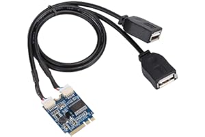 KOPEME Sutinna KEY A-E to USB 2.0 Expansion Card, Easy Installation M.2 NGFF to USB Riser Card, for M.2 KEY A-E Interface Notebook