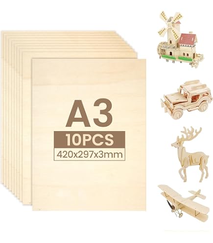 10 X A3 Sperrholzplatte 3mm | 300 X 210 Mm | Birken Produktbild-Vorschau 4