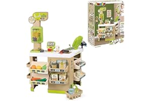 Smoby 7600350233 Fresh market, skaner światło i dźwięk, 43 akcesoria, 60x60x89,6 cm