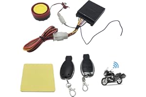 IDOR STORE Sistema di Allarme Universale per Moto Sistema di Sicurezza Antifurto Telecomando Motore a 12V Suono e Vibrazione Molto Forte Kit allarme moto scooter universale sicurezza sirena 125dB + 2 telecomando