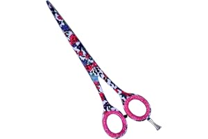 ASM INSTRUMENTS ASM® Professional Hairdressing Barber Hair Scissor - Heavy Duty Stainless Steel Sharp Hairdressing Scissors for Cutting Hair's - Barber Hair Scissors Gifts for Women & Men (Blue Pink)