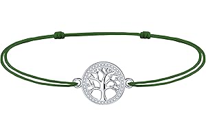 J.Endéar Tree of Life Anklet for Women Girls Sterling Silver Summer Beach Rope Anklets Love Friendship Gift Handmade 37cm Adjustable