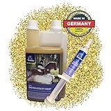 ♥ Alimento mineral premium I mejora el bienestar general y ayuda a la preparación de potencia y concentración I cultivos vivos (levadura de cerveza BT) ayuda a una flora intestinal intacta I especialmente preventiva en caballos que reaccionan al estrés con diarrea, cólicos y excrementos I en combinación con nuestra mash con linazas, cola de trigo y buen heno una cura para La saneamiento intestinal I una flora intestinal saludable es condición para una digestión óptima en intestino fino y grueso.