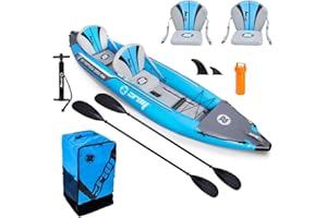 ZRAY Kit kayak de qualité supérieure, pour 2 personnes, Tortuga 400 DS20 (Drop-Stitch sol/sièges)