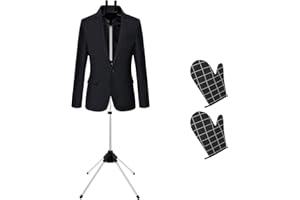 TNTGMG Support pour défroisseur à Vapeur, Cintre Pliable pour défroisseur à Vapeur avec Gant de Repassage, Support pour Fer à Vapeur, Longueur réglable de 84 à 160 cm, Support de séchage Portable