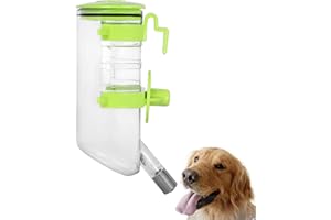 LONTG Dog Crate Water Bottle Portable Pet Water Dispenser Cat Cage Drinker Kettle Hanging Puppy Kennel Crate Automatic Drinking Fountain for Small Medium Large Dog Cat Rabbit 350ml