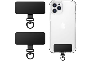 MoKo 2 Pack Phone Tether Tab, 360° roterbar telefonsnodd lapp, polyester telefonrem ersättningsdel med metallslipad ring, sva