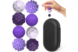 CPKONUUIP 8 Stück Magnetische Fidget Toys, Magnetkugeln Kinder Toys, Fidget Kugeln Magnetisch, Magnetische Fidget-Bälle aus Silikon, Magnetkugeln,Magnetische Kugeln,Anti-Stress Fidget Toys für Angst(Lila)