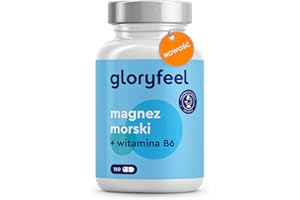 ‎GLORYFEEL Morski Magnez - Wysokiej jakości czysty i elementarny magnez z soli morskiej - Wykonany z tlenku magnezu - Dodatkowo wzbogacony witaminą B6-100% wegański i starannie przetestowany laboratoryjnie
