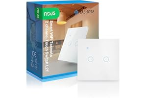 Tasmota Interruptor de luz táctil esp8266 2 velocidades, interruptor inteligente para el hogar con temporizador, interruptor para bombillas LED relé de 230V Alexa echo Google Home Assistant - Nous L2T