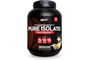 EAFIT Pure Isolate, Protéines d'isolat de Whey, Pour la prise de muscle et le fitness, 26g de proteines de Whey de qualité + 5,8g de BCAA, Assimilation ultra-rapide, Vanille Intense, 750g