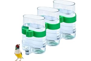 NC DBAILY Vögel Wasserspender 3 PCS Futterspender Vögel Automatischer Papagei Trinkflasche Futterspender Vogel Futternapf Trinkflasche zum Aufhängen im Vogelkäfig für Nymphensittiche Papageien