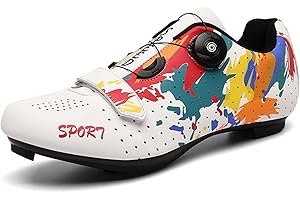 Eribby Indoor Cycling Schuhe Spinning Schuhe für Damen und Herren, Kompatibel mit Peloton Bike