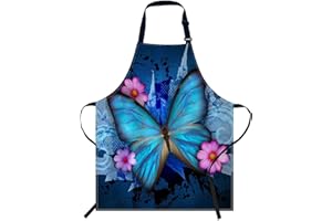 Smooffly Butterfly Apron - Unisex Adjustable Bib Apron for Cooking, Kitchen, Restaurant, Coffee House