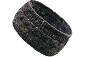 CHEERYMAGIC Winter Cable Knit Headbands, Women Ear Warmer Knitted Thermal Twist Headbands for Girls, Head Wrap Winter Shopping Skiing Running Outdoor Sports Party Good Gift (DARK GREY) A3MXFD