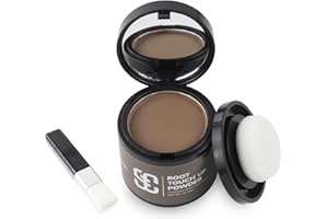 SOVONCARE Root Touch Up Powder,Root Cover Up Hair Powder for Women for Thinning Hair & Conceals Hair Loss,Hairline Powders Instantly Hairline Shadow Cover Gray (Brown, 0.14 Ounce (Pack of 1))