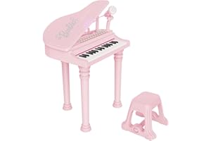 ODS 45005 Barbie, Piano à Queue avec Tabouret et de Nombreux Accessoires, Rose