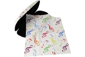 Agifty Brillenetui mit Putztuch Geige Gitarre Noten - Schönes Geschenk für Musiker