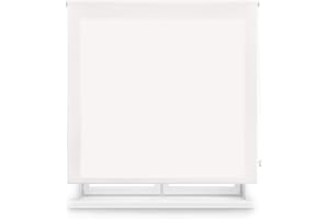 Blindecor Ara | Estor enrollable translúcido liso - Blanco Roto, 90 x 175 cm (ancho por alto) | Tamaño de la Tela 87 x 170 cm | Estores para ventanas