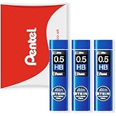 Pentel Ain Stein Mekanik Dolum U&ccedil;ları - Otomatik/Mekanik Kalemler i&ccedil;in - Pentel Yastık Ambalajında - 0,5 mm HB Sınıfı - 3'l&uuml; 