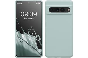 kwmobile Carcasa Compatible con Google Pixel 7 Pro Funda - Case TPU y Silicona antigolpes - Apto Carga inalámbrica - Menta Cool