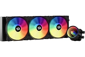 Redragon HL360 ARGB Liquid Cooling System, CPU Water Cooler w/ 3300 RPM High-Efficiency Radiator, 20 dBA Quiet, Groovy Infinity Mirror Effect, 3 x 120mm PWM RGB FDB Fans, LGA 1700, AMD AM5 Ready
