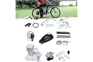 Youwise Motore Motorizzato Bicicletta Motore 2 Tempi 80CC di Conversione per biciclette - Nero