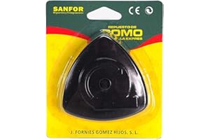 Sanfor Pomo olla adaptable a magefesa tradicional con tornillo | Negro | Blister pomo Triangular Convencional para ollas de presion | 8 x 8 x 2,5 cm